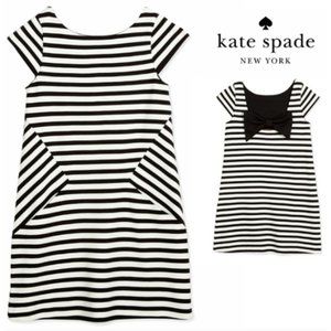 Kate Spade Black & White Striped with Bow Dress